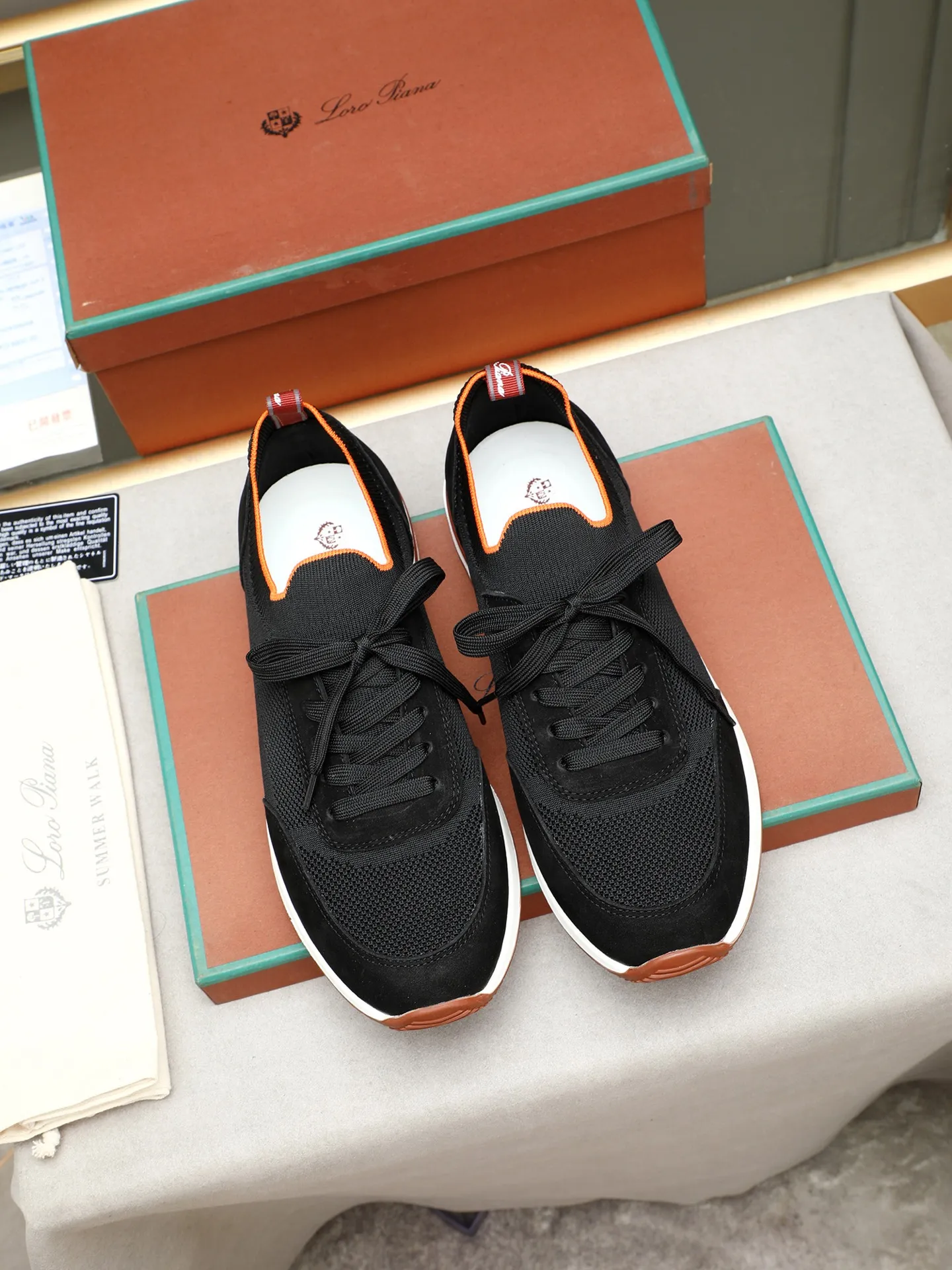 Men's shoes 💰420 LP new product on sale Loro Piana knitted sneakers | Made of Wish wool blended fabric | The upper is made of unique knitted fabrics